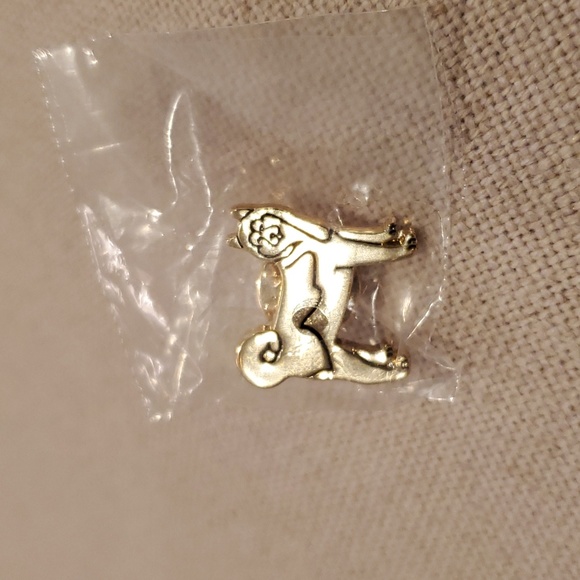 Burberry Accessories - Burberry Gold Dog Charm Pin